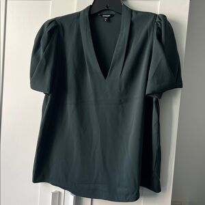 Express dark green short sleeve shirt